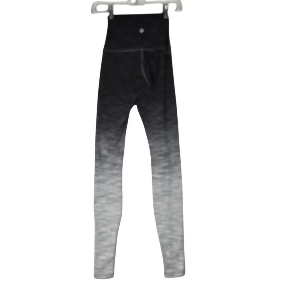 Lululemon Wunder Under High Rise Leggings 4 Space Dye Ombré Black Gray‎ 33
